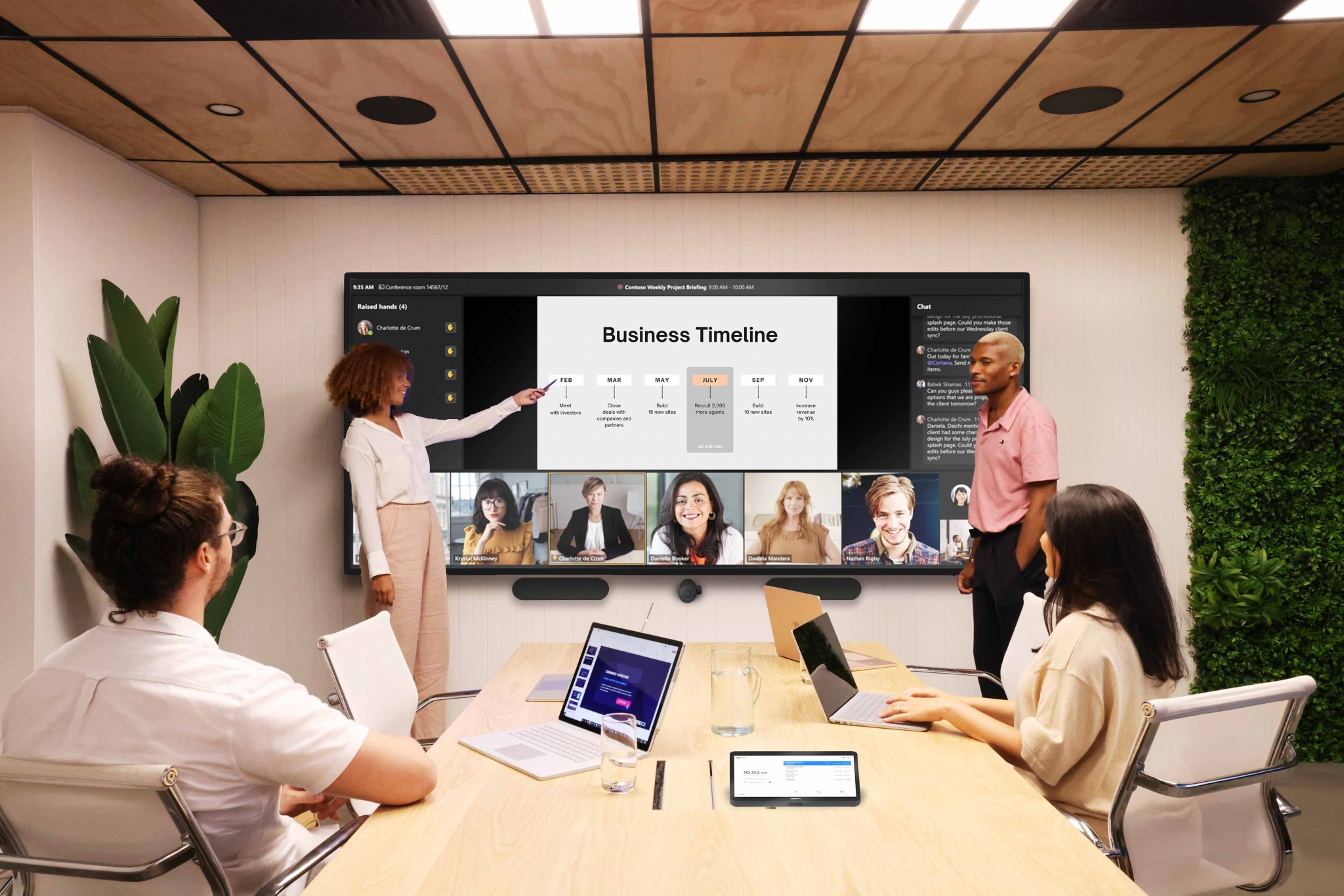 CommBox Horizon 105 inch 5K ultra-wide interactive touchscreen for Microsoft Teams Rooms and Zoom Rooms